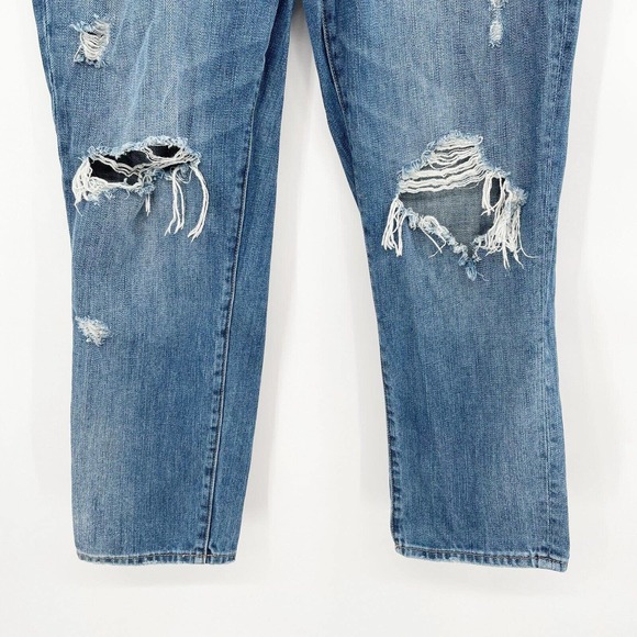 Pacsun Distressed Mom Jeans Blue Size‎ 28 Denim High Rise Medium Wash Cotton - Picture 3 of 11